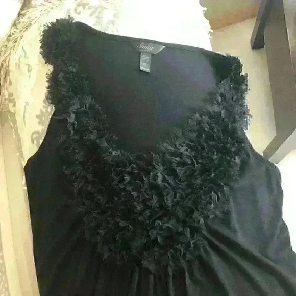 Soma Intimate Nightie Floral Applicate Lounge Comfort Black - Picture 4 of 8